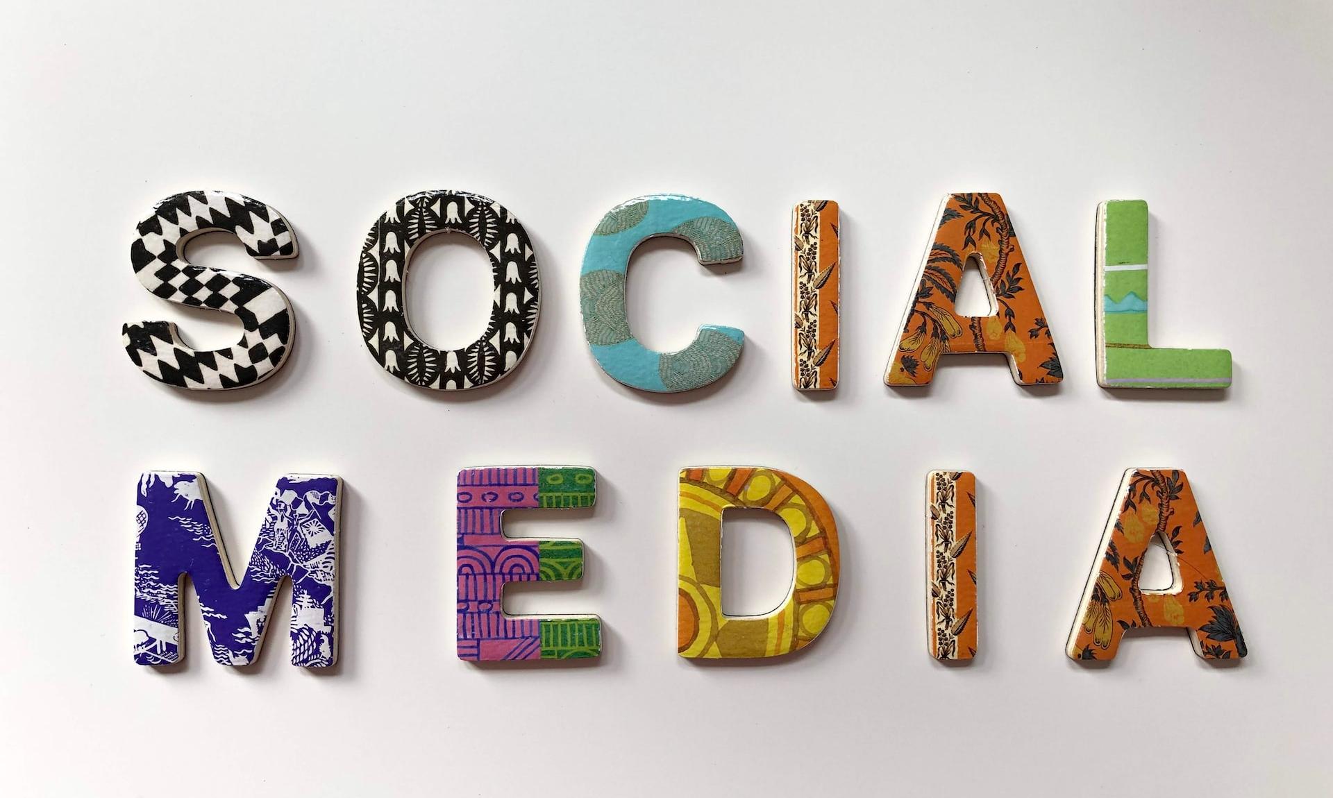 assorted-color social media signage